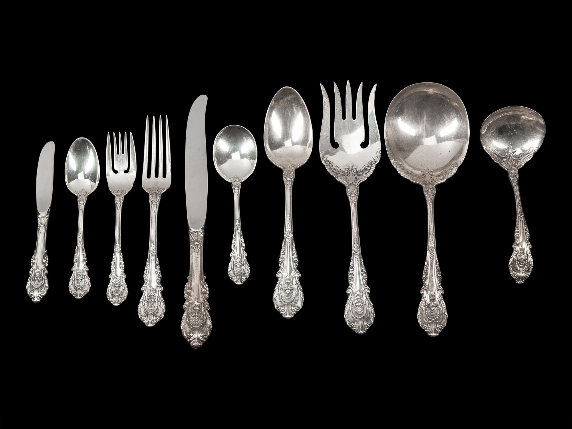 An American Silver Flatware Service