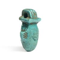 An Egyptian Faience Heart Amulet