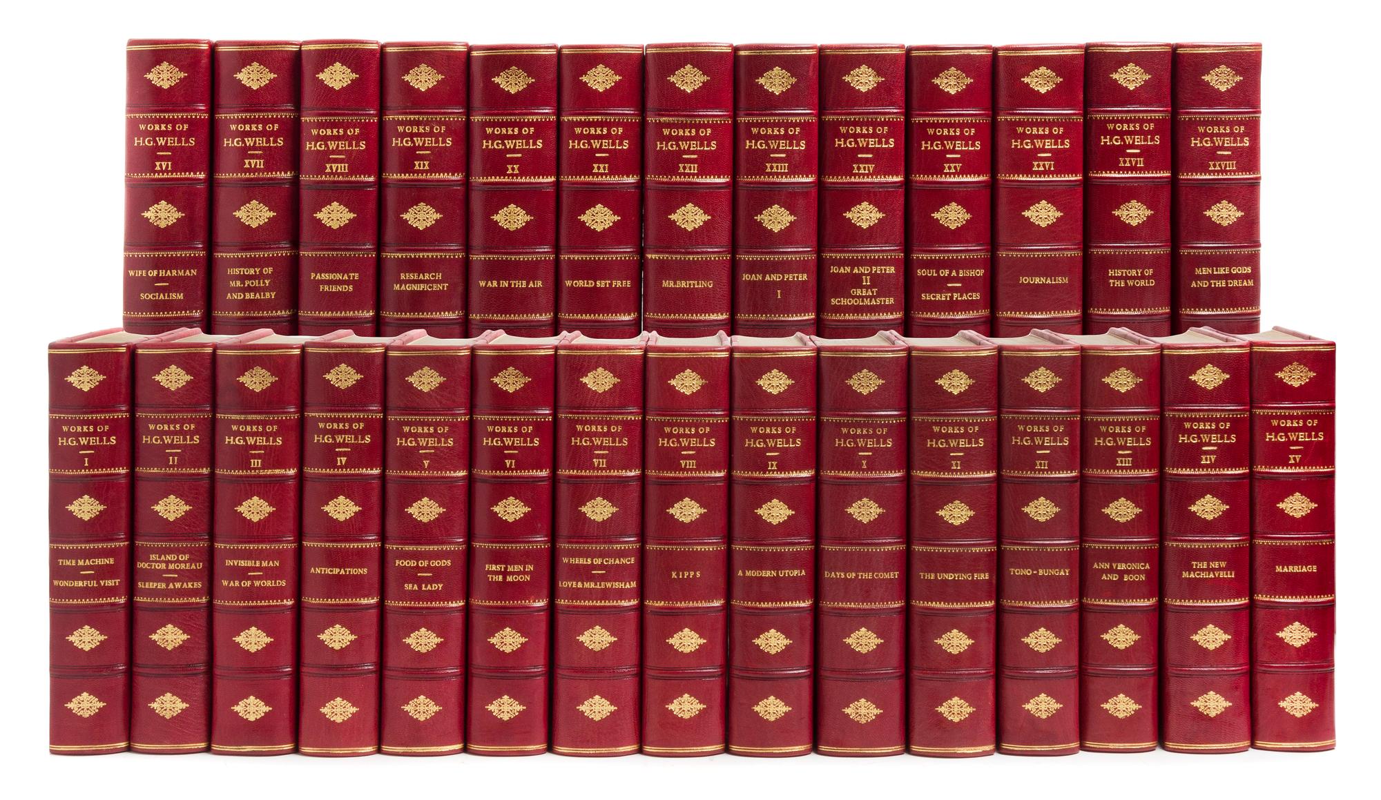 WELLS, H.G. [The Works.] London, 1924-1927. 28 vols. Limited, signed.