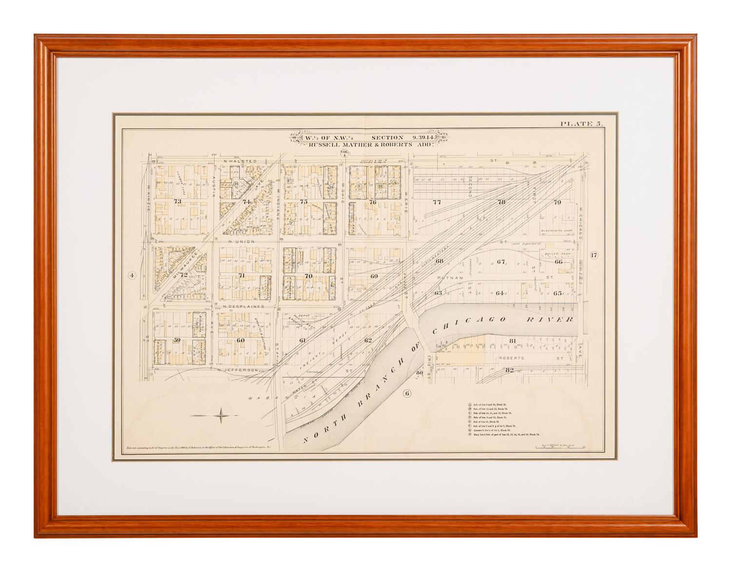 A group of 4 maps of Chicago, comprising: