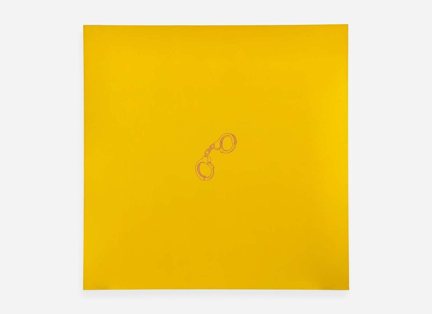 Michael Craig-Martin (Irish, b. 1941) - Untitled (Handcuffs / Yellow)