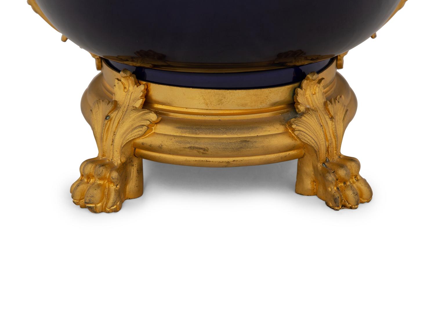 A French Gilt Bronze Mounted Porcelain Bowl and Cover