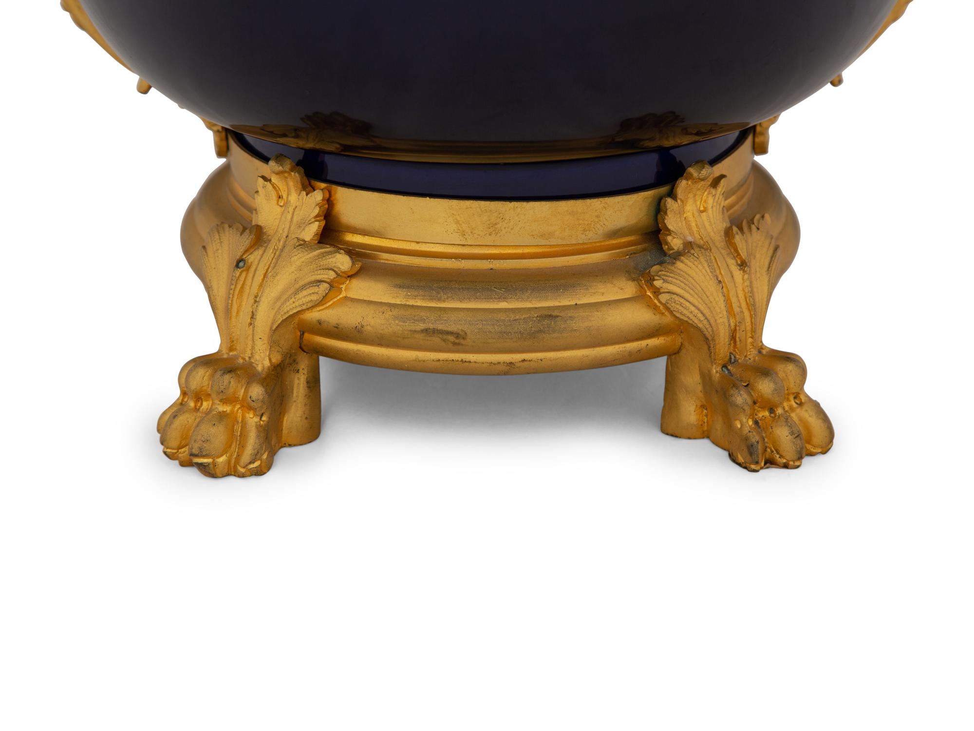 A French Gilt Bronze Mounted Porcelain Bowl and Cover