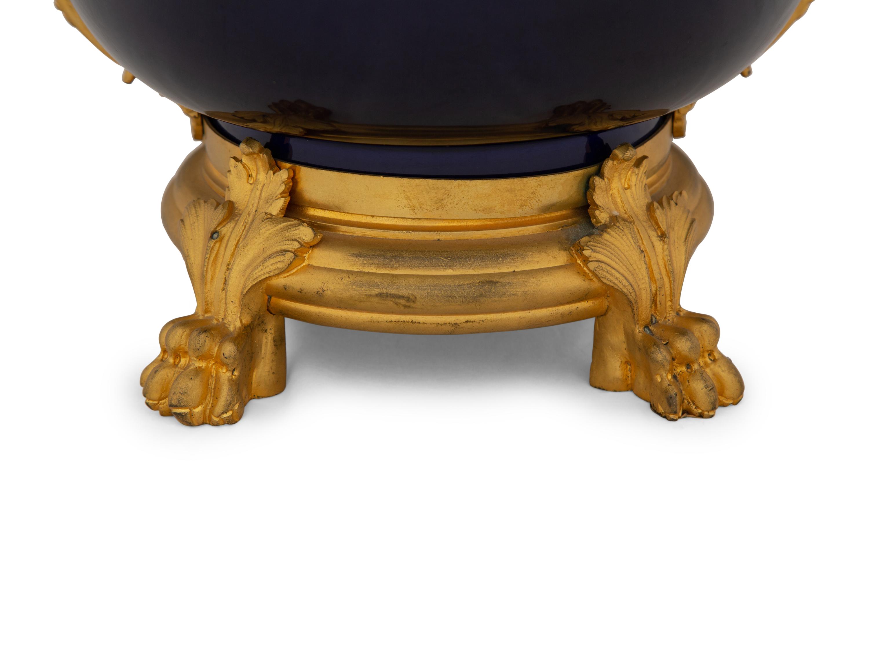 A French Gilt Bronze Mounted Porcelain Bowl and Cover