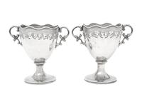 A Pair of S. Kirk Coin Silver Loving Cups