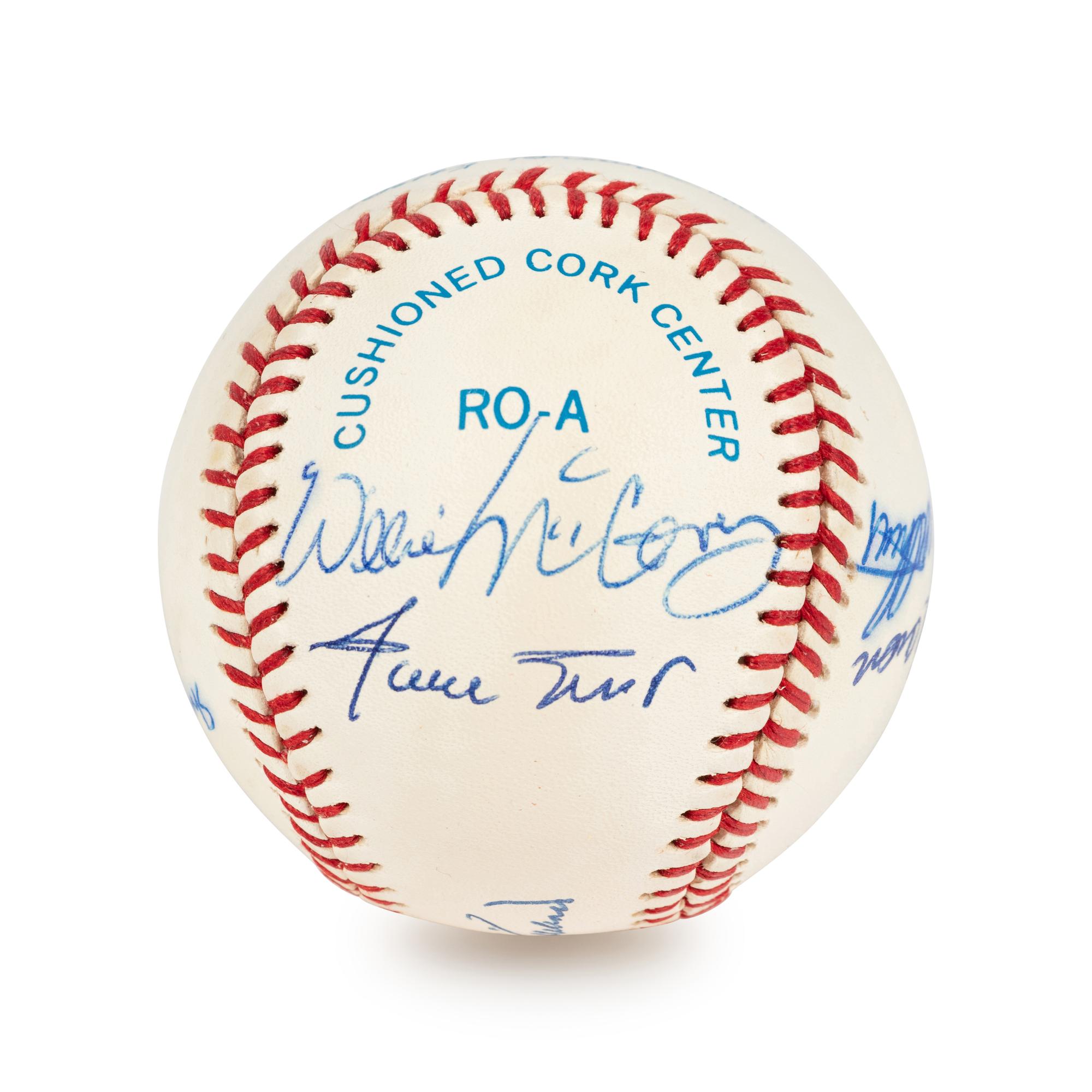 A 500 Home Run Club Signed Autograph Baseball Including Hank Aaron and Willie Mays (Six Signatures, Beckett Authentication Services BAS Certified),