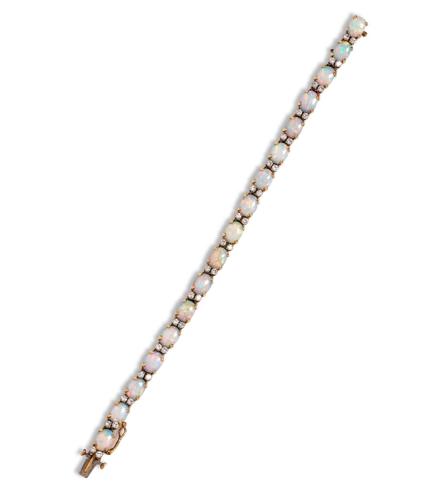 OPAL AND DIAMOND BRACELET