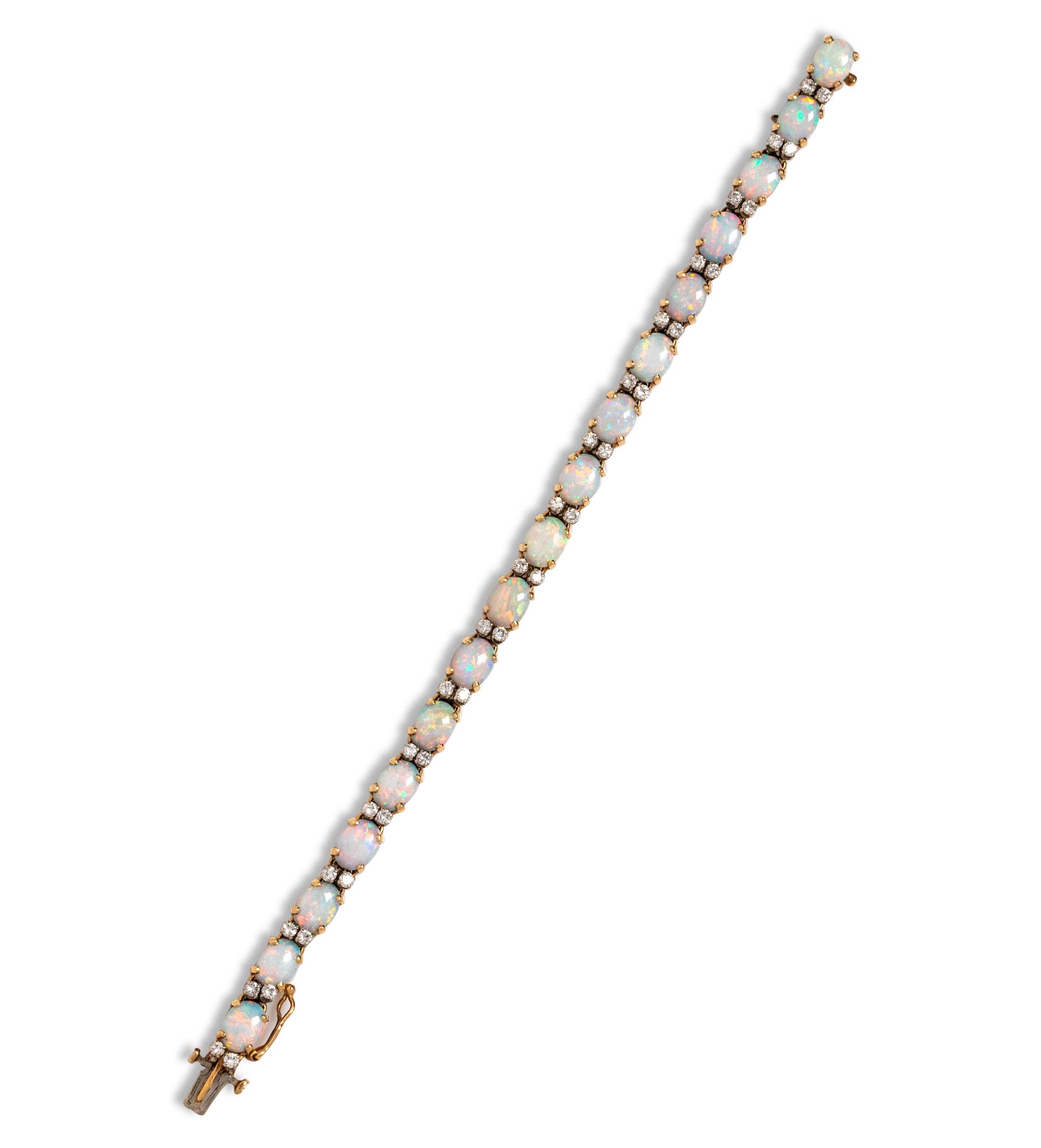 OPAL AND DIAMOND BRACELET