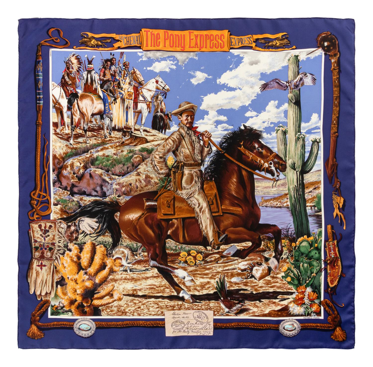Hermès Kermit Oliver 90cm Silk Scarf