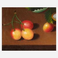 Margaretta Angelica Peale (American, 1795–1882) Still Life with Strawberries in a Plate with Cherries on Tabletop