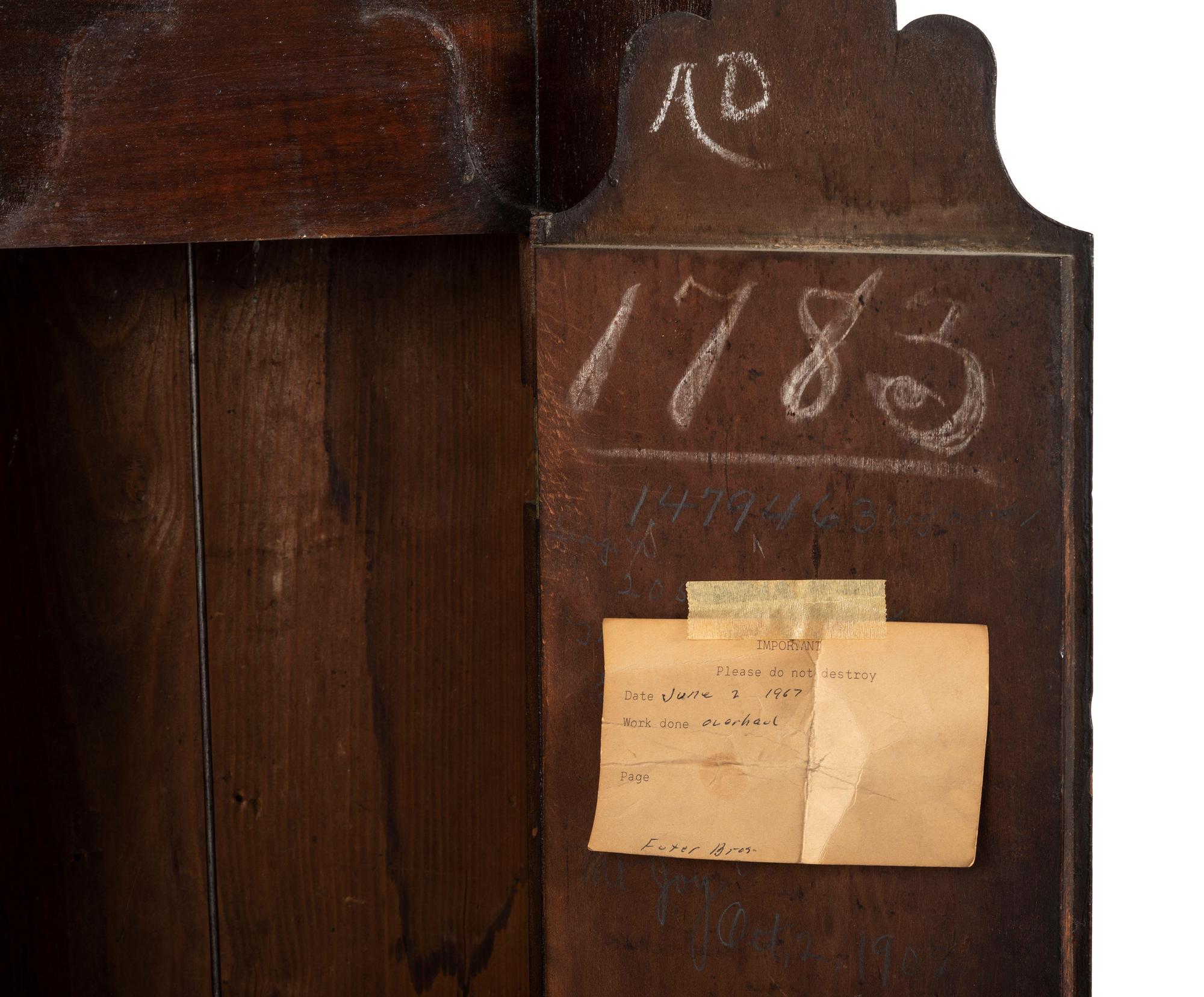 A German-Pennsylvania Mahogany Tall Case Clock