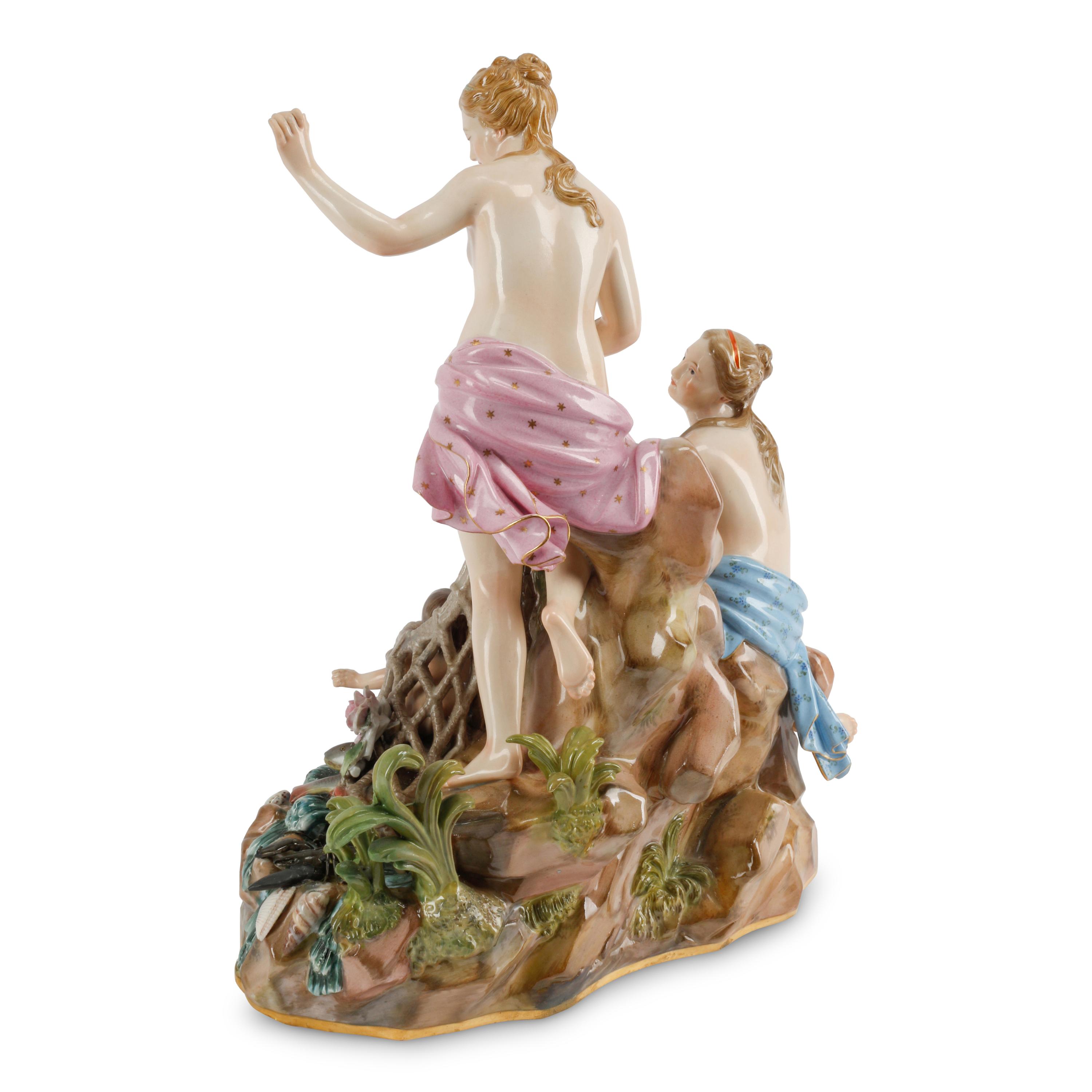 A Meissen Porcelain Group of the Capture of the Tritons
