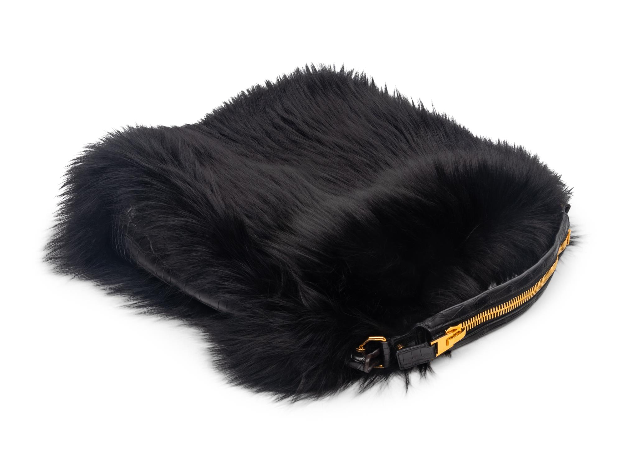 Tom Ford Fox Fur and Crocodile Handbag