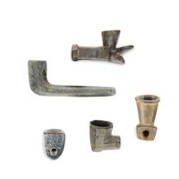Southeastern Steatite Pipe Bowls, Unusual Forms