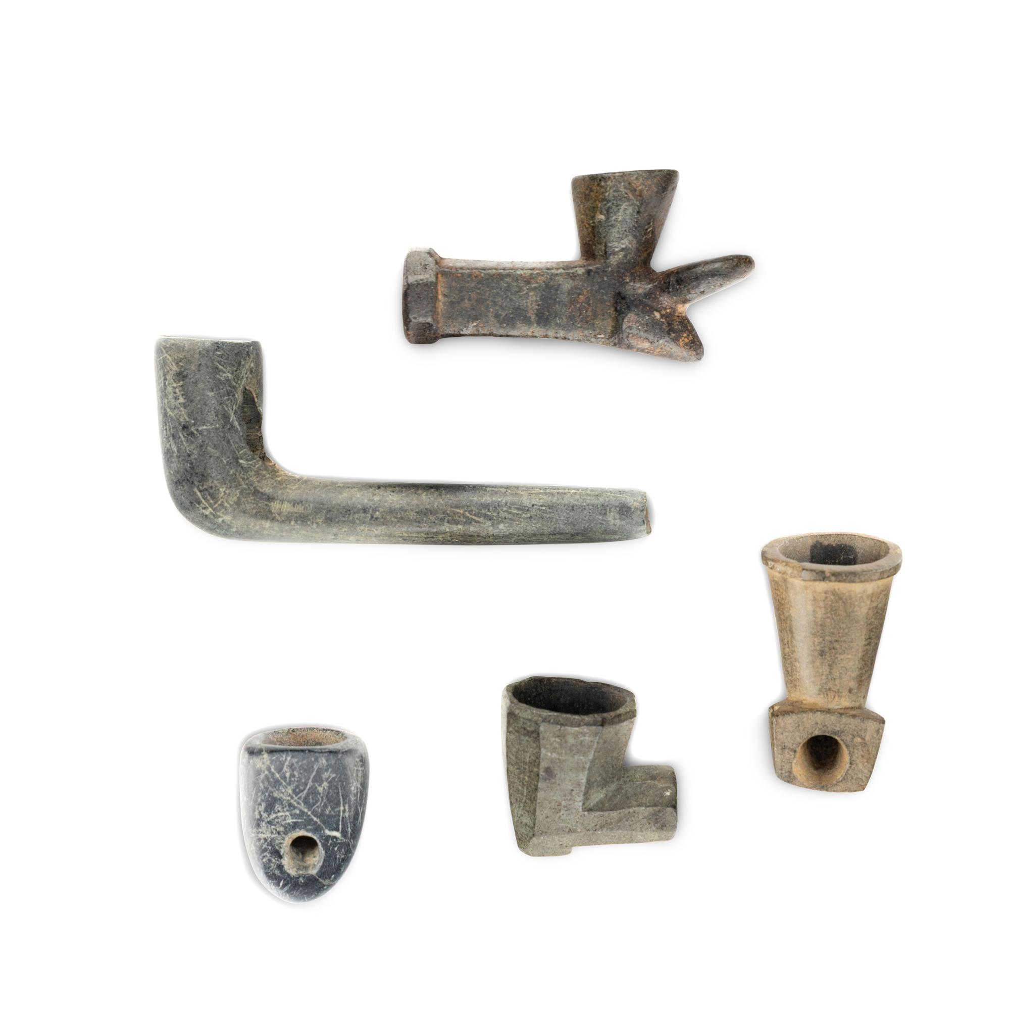 Southeastern Steatite Pipe Bowls, Unusual Forms