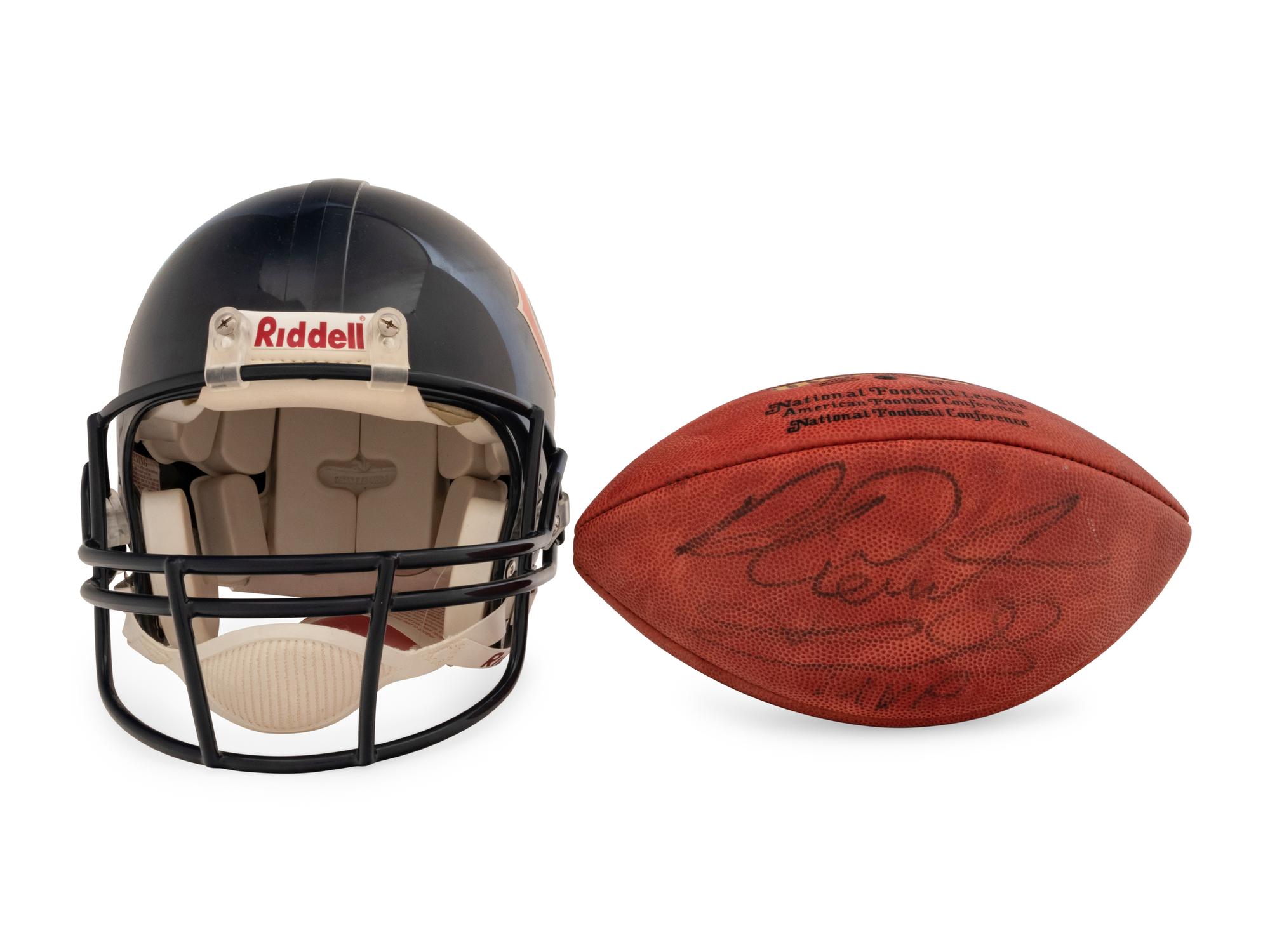 A Richard Dent Signed Autograph Riddell Chicago Bears Full Size Helmet and Wilson NFL Football (Beckett Authentication Services BAS Certified),