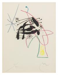 Joan Miro, (Spanish, 1893-1983), One plate, from: La Bague d'Aurore