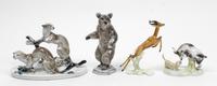 Four German Porcelain Figural Groups and Figures Height of tallest 6 1/4 inches. — VARIOUS MAKERS
