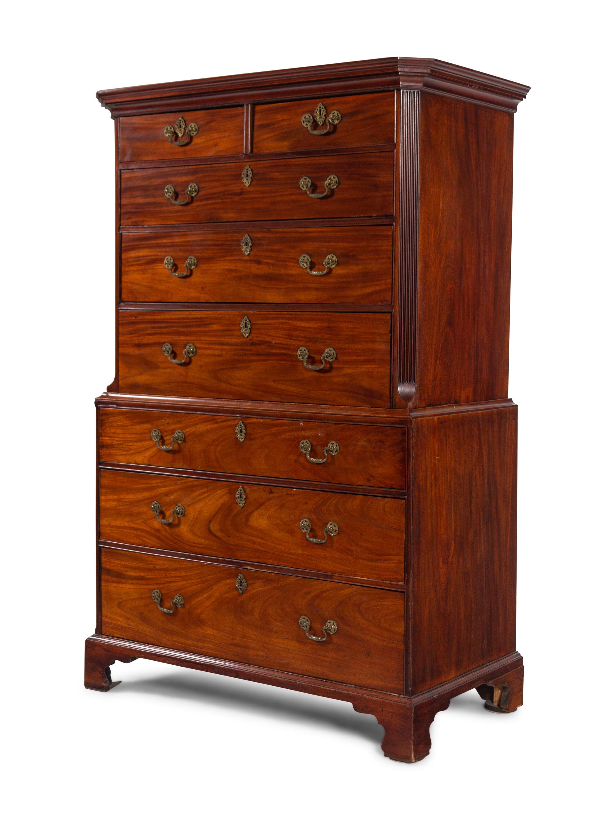 A George III Mahogany Chest-on-Chest