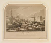 (CHICAGO) VARIN, RAOUL. A group of four original color aquatints, depicting various views of Chicago, various dates. Framed.