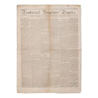 [African-Americana] Frederick Douglass' Paper, Devoted to the Rights of all Mankind, Without Distinction of Color, Class, or Clime