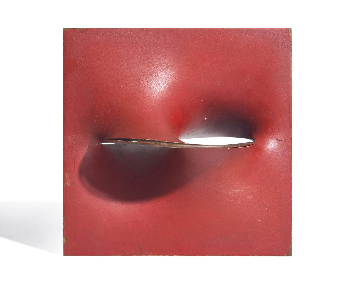 Square–Circle Study (red maquette)
