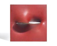 Square–Circle Study (red maquette)