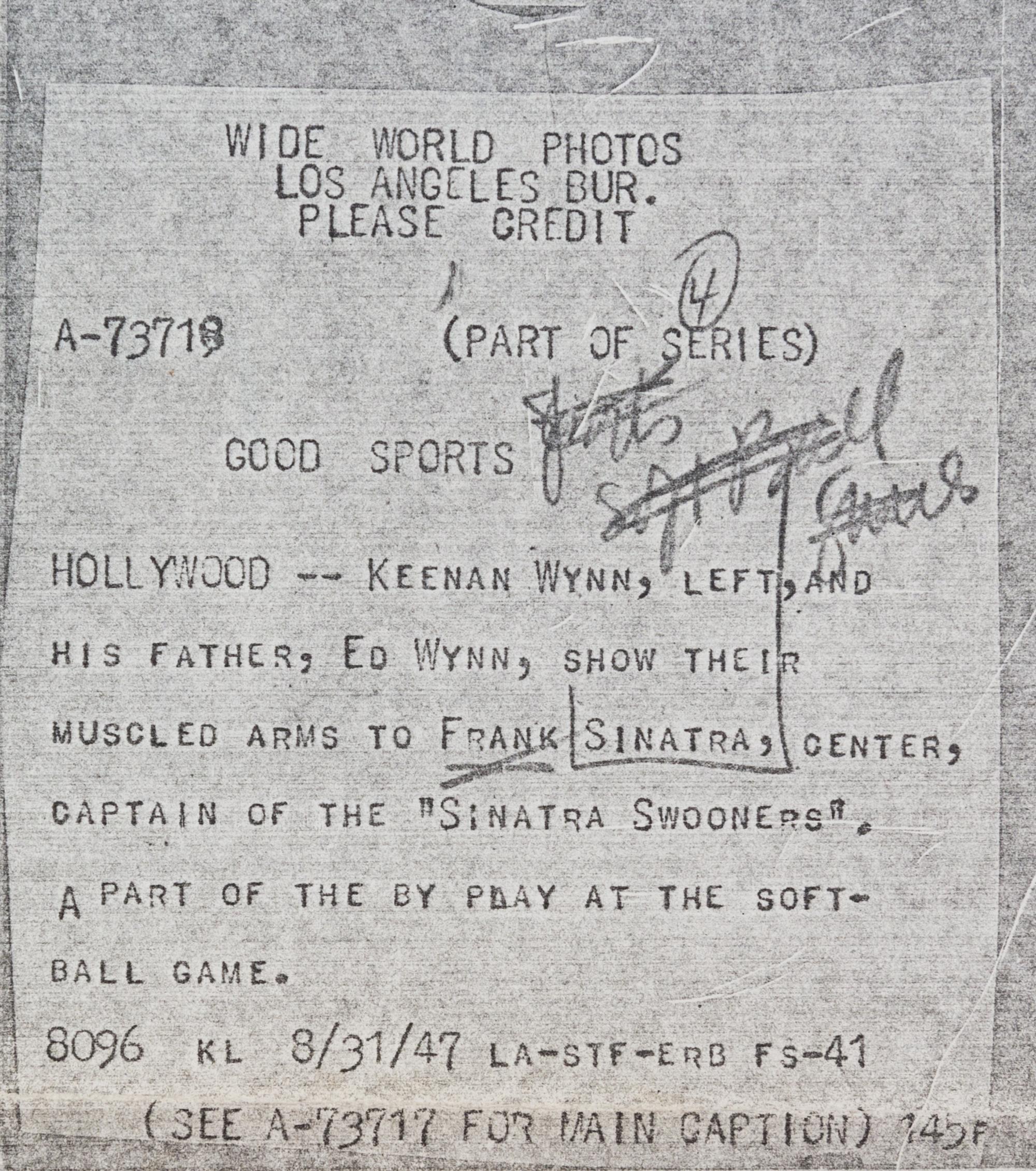 (NATIONAL ENQUIRER; SINATRA, FRANK) 10 photos, including credits to Ron Galella and Scott Downie, among others.
