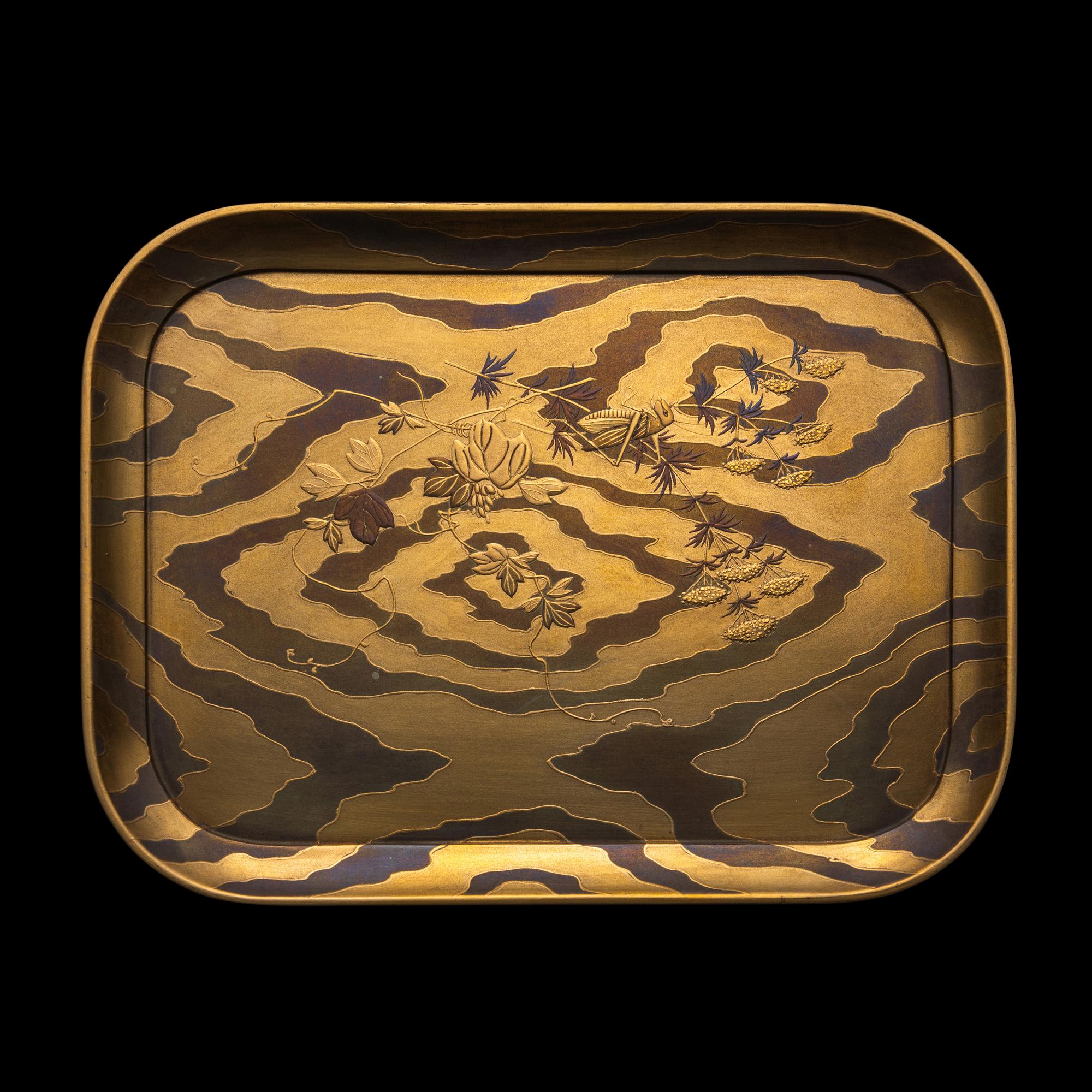Three Japanese Gold Lacquer Covered Boxes, Meiji Period