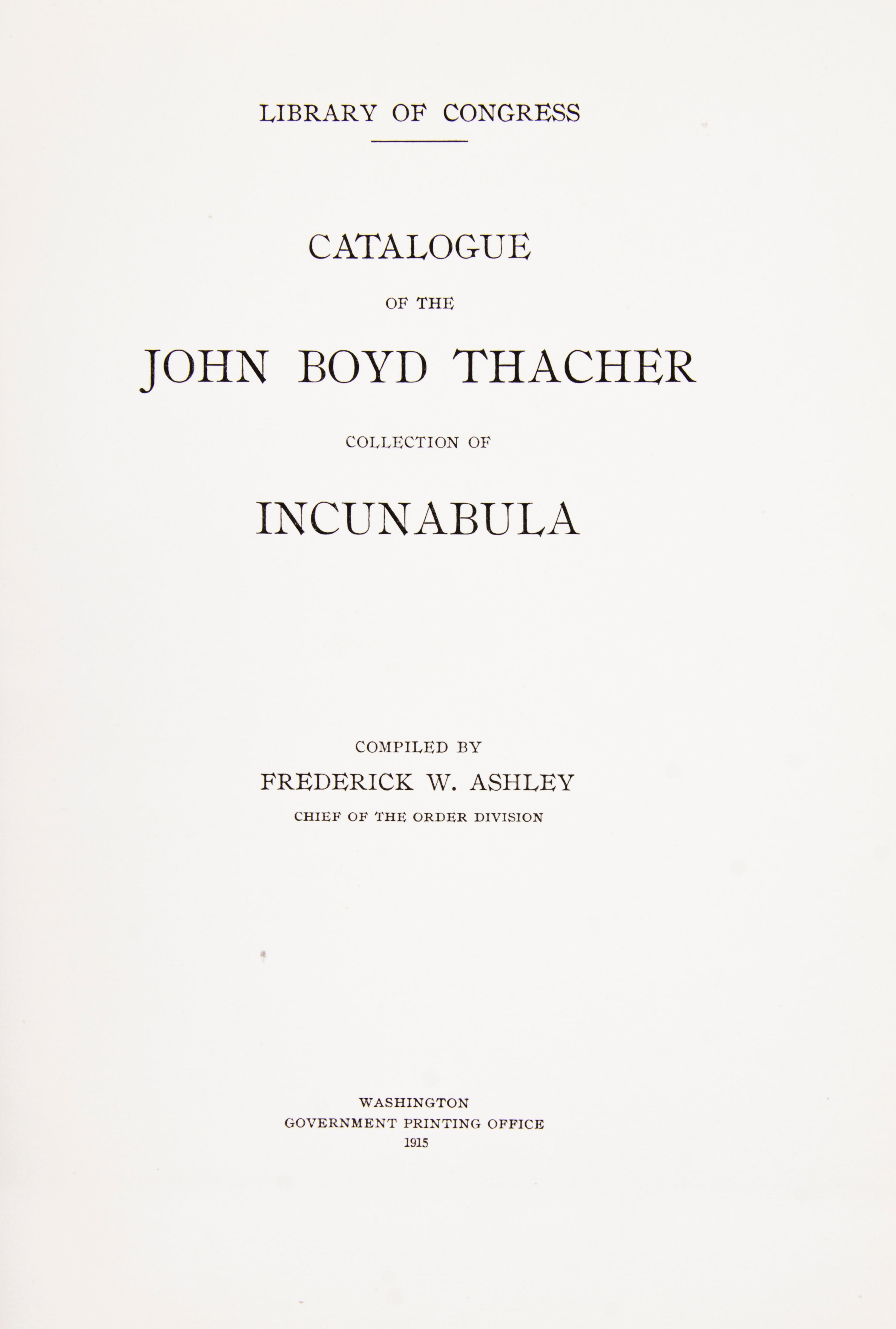 (INCUNABULA) Two works on important collections of incunabula.