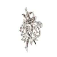 Diamond and White Gold Brooch