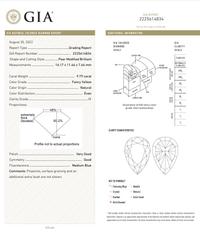 FANCY YELLOW DIAMOND AND DIAMOND RING