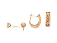 COLLECTION OF YELLOW GOLD AND DIAMOND EARRINGS