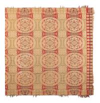 Three Jacquard Woven Cotton Coverlets