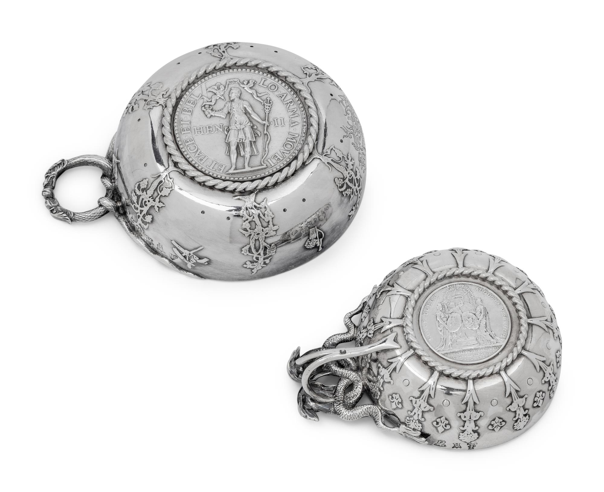 Two French Silver Tastevins