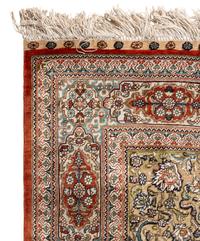 A Turkish Silk and Metallic Thread Prayer Rug