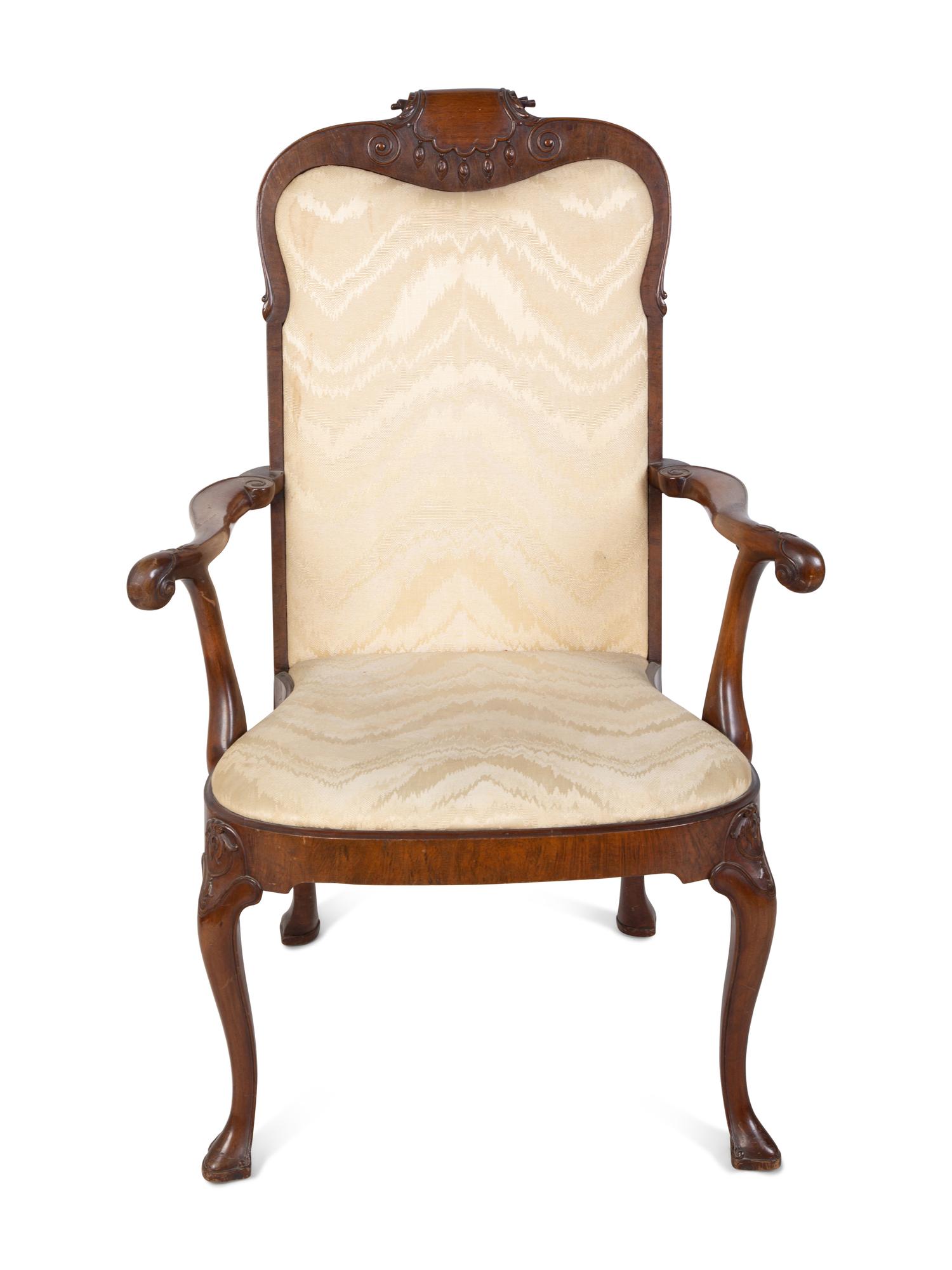 A Pair of Continental Mahogany Armchairs — 19TH/20TH CENTURY