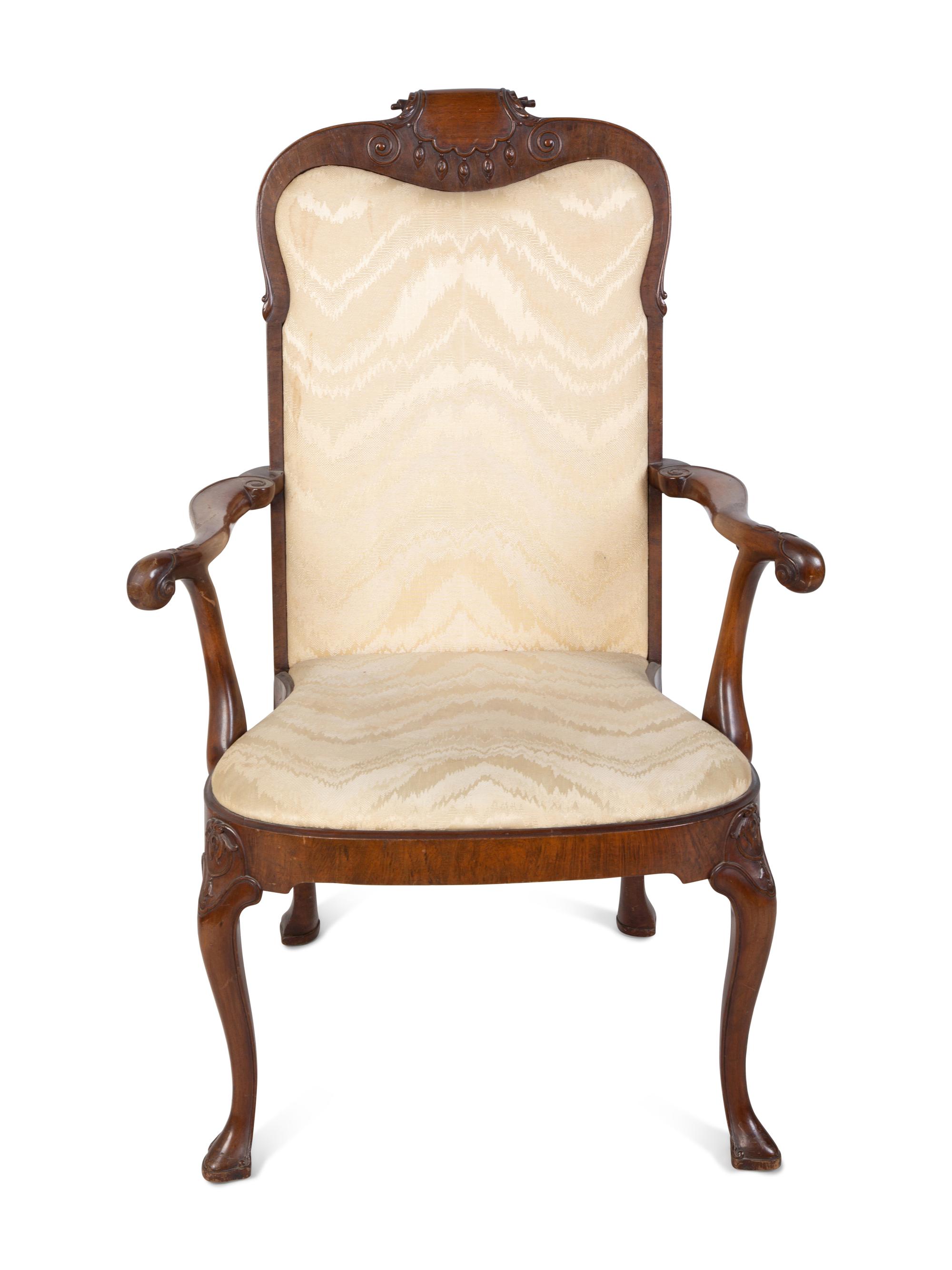 A Pair of Continental Mahogany Armchairs — 19TH/20TH CENTURY