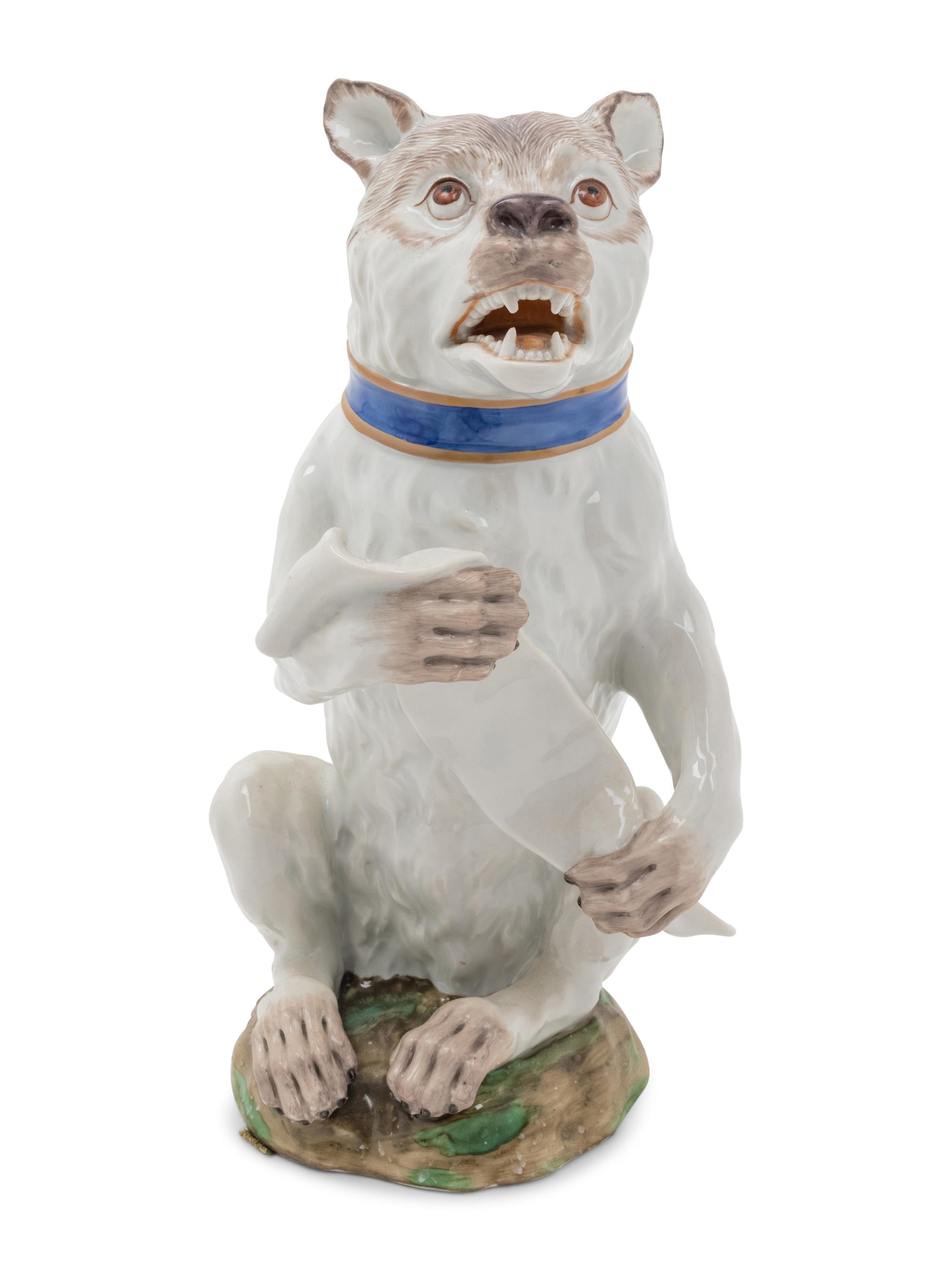 A Korzec Porcelain Dog Figure
