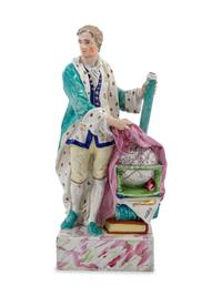 A Ralph Wood Staffordshire Pottery Figure of Isaac Newton