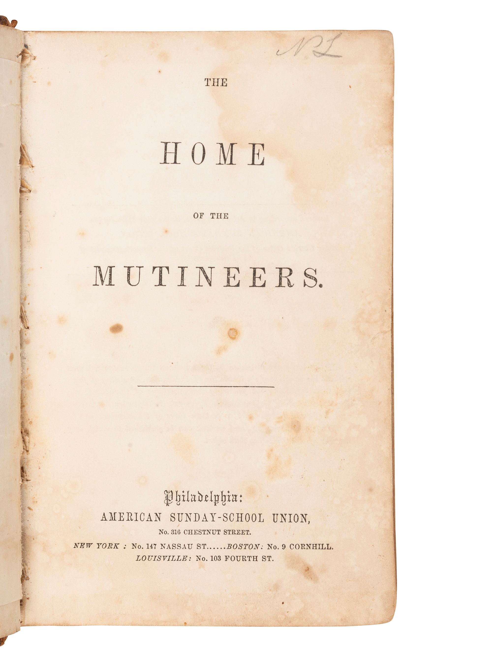 [MUTINY]. A group of 5 works about Mutiny on American ships, comprising: