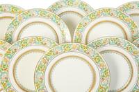 A Set of Twelve Davis, Collamore & Co. Minton Porcelain Dinner Plates