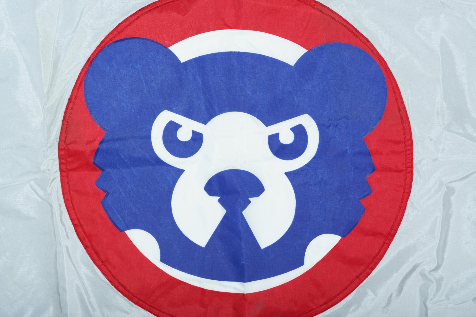 A Chicago Cubs Flag Flown at Wrigley Field