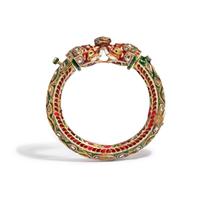 INDIAN, MUGHAL STYLE ELEPHANT BRACELET