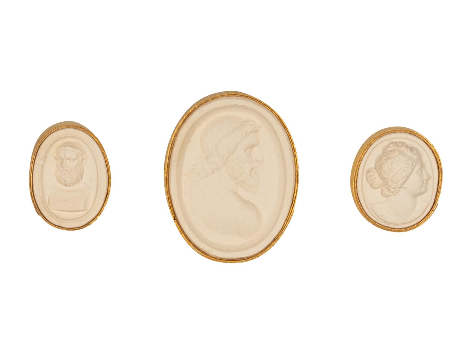 Sixteen Framed Groups of Grand Tour Plaster Intaglios