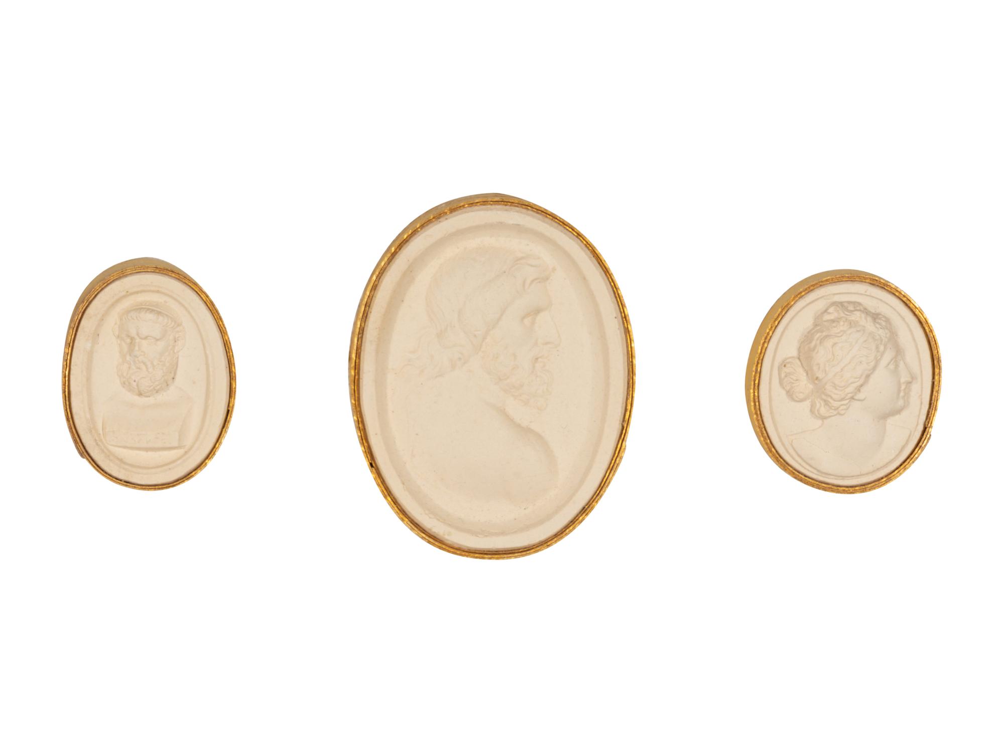 Sixteen Framed Groups of Grand Tour Plaster Intaglios