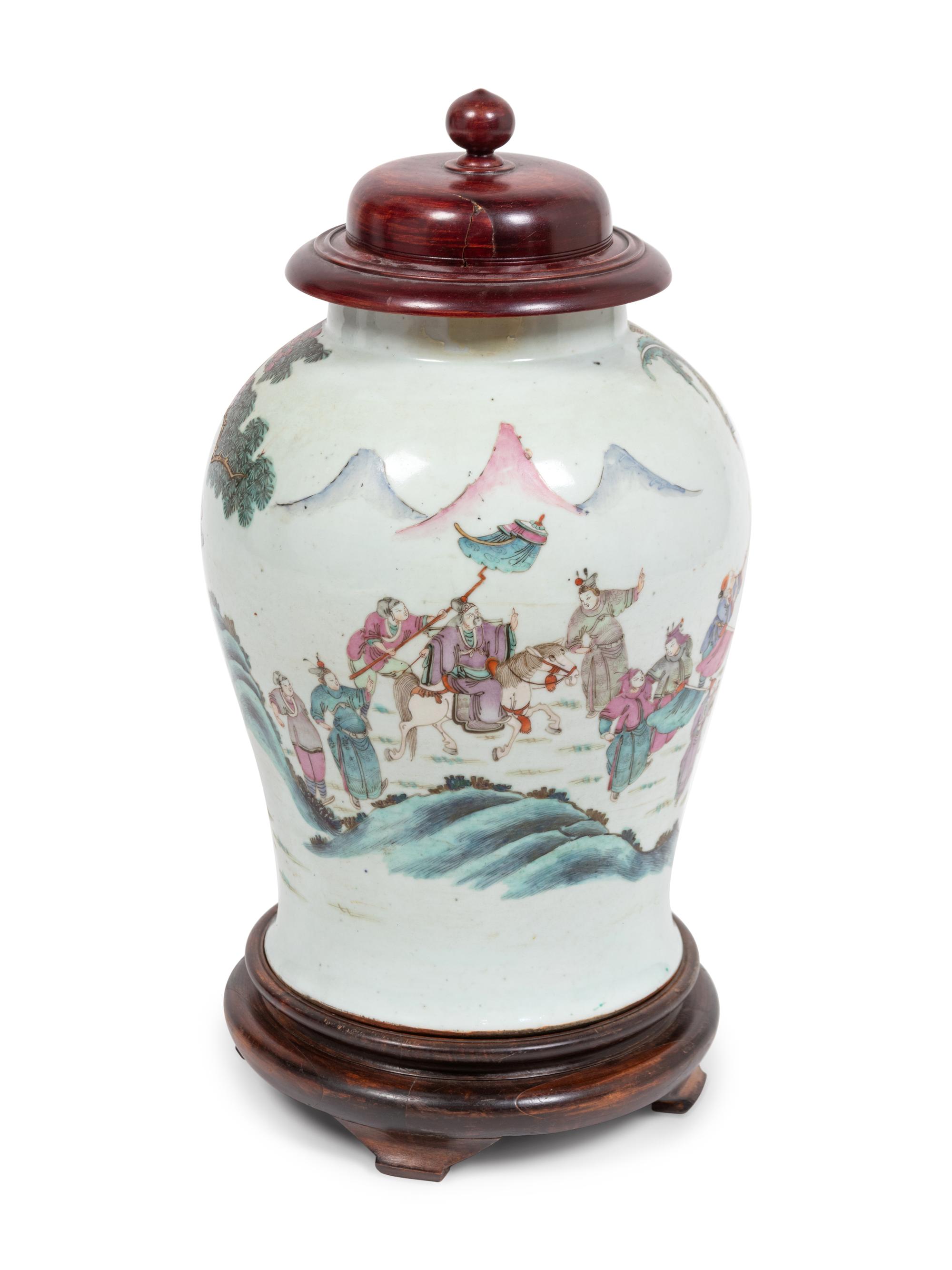 A Chinese Famille Rose Porcelain Jar