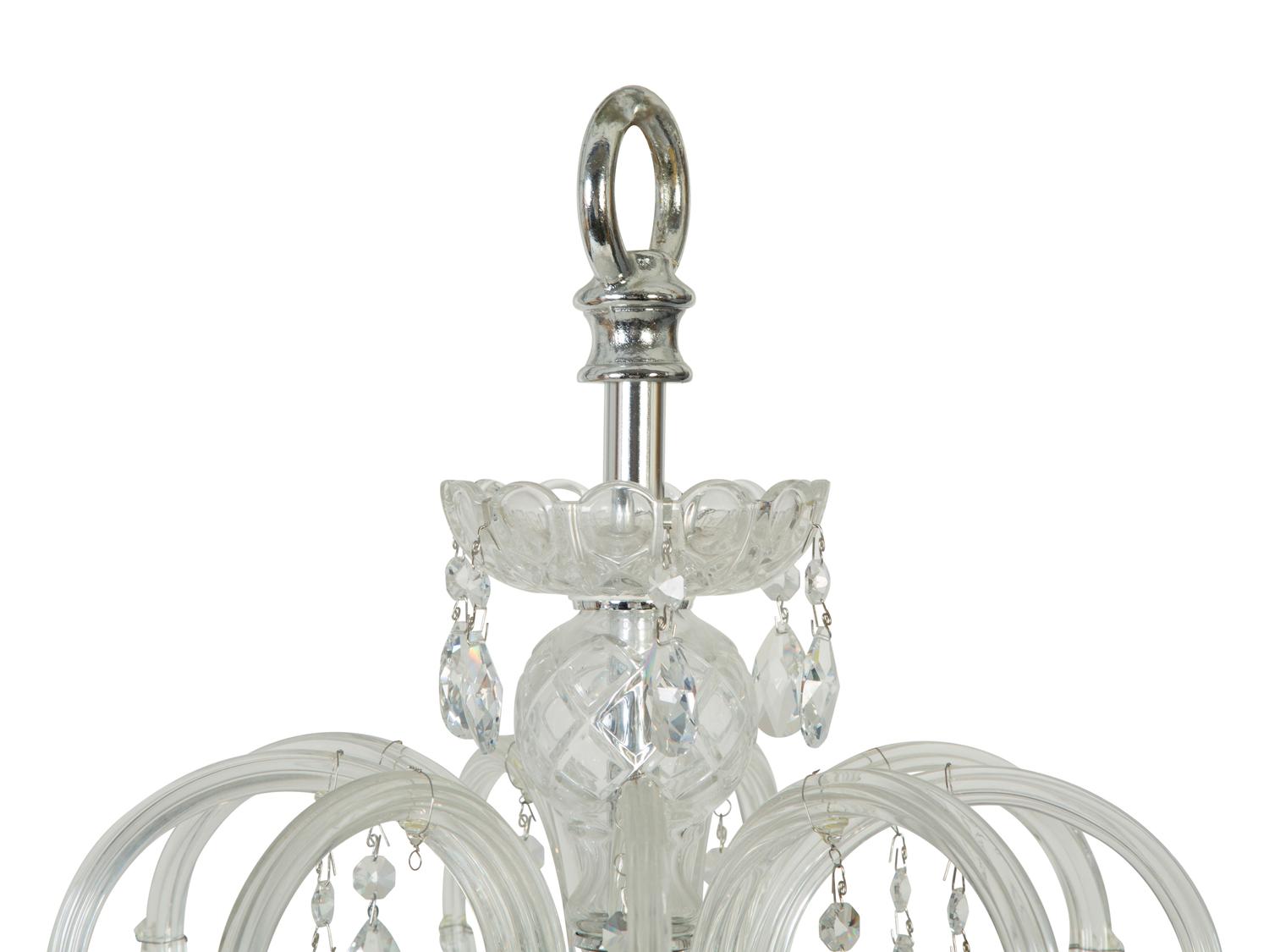 A Schonbek Cut Glass Eighteen-Light Chandelier — 20TH CENTURY