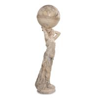 A Continental Carved Marble and Alabaster Figural Lamp