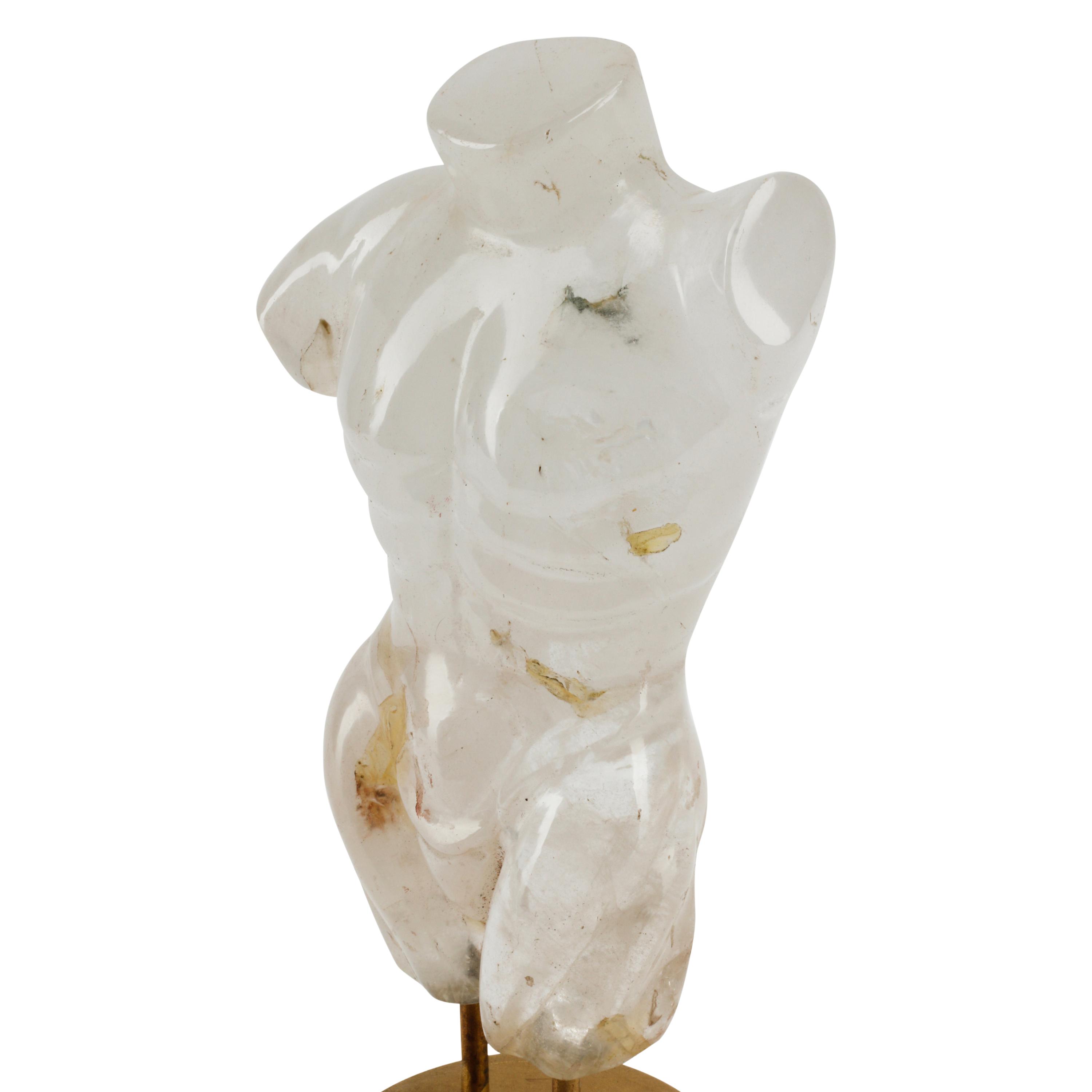 A Carved Rock Crystal Torso